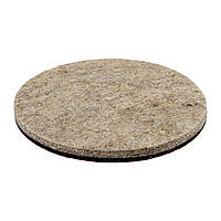 Круг полірувальний MASTERTOOL на липучці з натуральної повсті жорсткий вологостійкий 6 мм Ø 125 мм набір 5 шт.