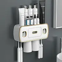 Настенный держатель для зубных щеток с дозатором для зубной пасты TOOTHBRUSH HOLDER XL-716 Jw