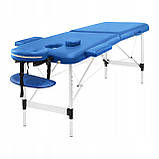 Масажний стіл складаний 4FIZJO Massage Table Alu W60 Blue, фото 2