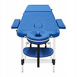 Масажний стіл складаний 4FIZJO Massage Table Alu W60 Blue, фото 3