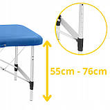 Масажний стіл складаний 4FIZJO Massage Table Alu W60 Blue, фото 9