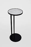 Керамічний приліжковий стіл з чорною металевою опорою Golden White