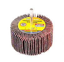 Насадка шліфувальна пелюсткова MASTERTOOL зерно 40 80х40 мм зі стрижнем 6 мм 08-2294