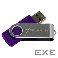 Флэшка EXCELERAM P1 32GB Purple/ Silver (EXP1U2SIPU32)