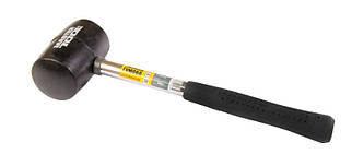 Киянка гумова MASTERTOOL 55 мм 340 г металева ручка чорна 02-1301