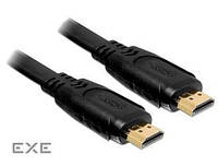 Кабель монитора-адаптер HDMI M/M 3.0m, HS+HEC+ARC D=9.5mm 3D 4K Flat Cu, HQ, черный (70.08.2671-40)