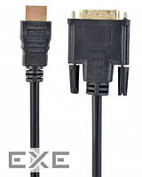 Кабель мультимедійний HDMI to DVI 18+1pin M, 0.5m Cablexpert (CC-HDMI-DVI-0.5M)