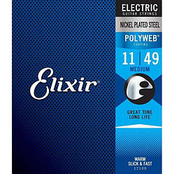 ELIXIR 12100 EL PW M Струни для електрогітари .011-.049