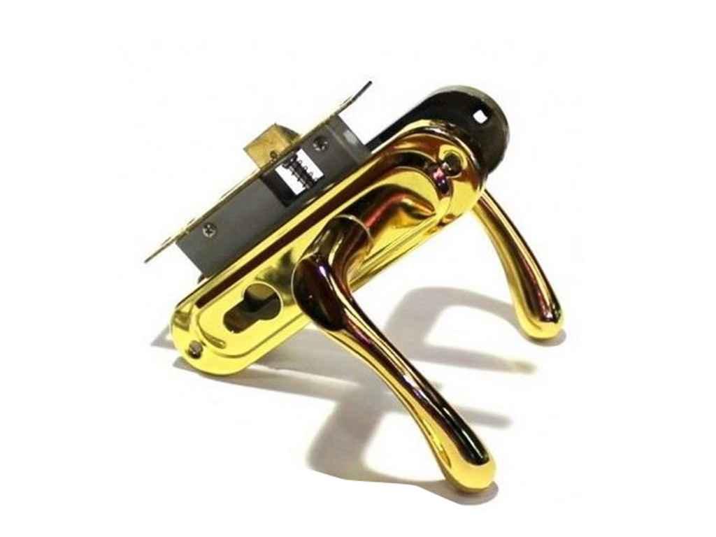 Замок врiзний з циліндром S 18 LP04-H39GP Золото ТМ ФУРОР, фото 1