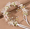 Віночок із квітів на голову, весільний віночок для волосся, фото 5