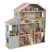 Детский кукольный домик Grand View Mansion Dollhouse KidKraft 65954 с системой легкой сборки EZ Kraft, Land of