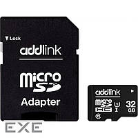 Карта памяти AddLink 32GB microSDHC class 10 UHS-I U1 (ad32GBMSH310A)