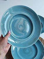 Тарелка для пасты Olens Борсалино 102-083-B 28х4.5 см голубая