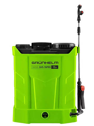 Побутовий акумуляторний обприскувач для городу та саду 16 л Grunhelm GHS-16PRO Німеччина, фото 1