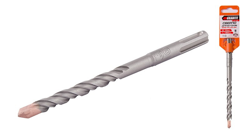 Свердло для бетону GRANITE SDS-PLUS S4 10х160 мм 0-10-160, фото 1