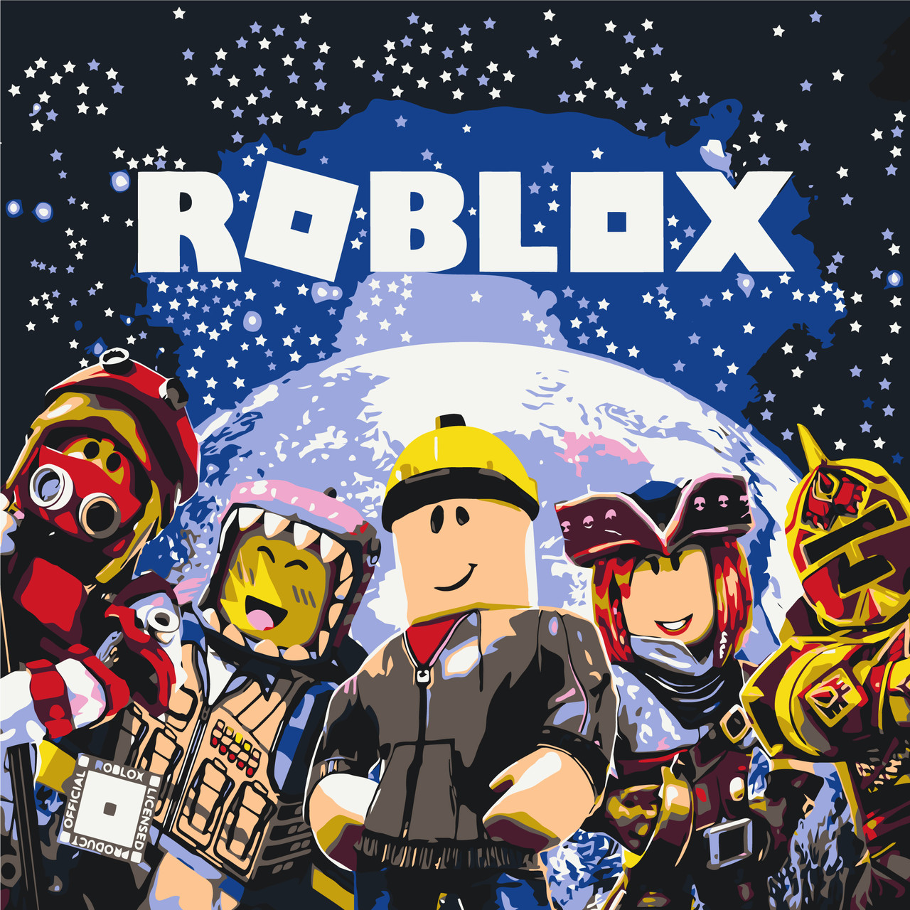 Картина за номерами Roblox роботи (роблокс) 30*30 см Орігамі LW 21832, фото 1