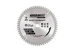 Диск пиляльний GRANITE для дерева з твердосплавними напайками 190х16х60Т 8000 об./хв 5-19-060