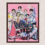 Картина за номерами Аніме. K-Pop. Enhypenу (енхайпен) 40*50 см Орігамі LW 3292 pbn-a, фото 4