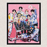 Картина за номерами Аніме. K-Pop. Enhypenу (енхайпен) 40*50 см Орігамі LW 3292 pbn-a, фото 5