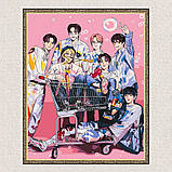 Картина за номерами Аніме. K-Pop. Enhypenу (енхайпен) 40*50 см Орігамі LW 3292 pbn-a, фото 6
