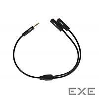 Кабель мультимедийный 3.5 мм jack(M) x 2(F), black, 0.15m 2E (2E-W9697)