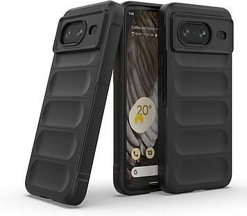 Протиударний чохол Ribber для Google Pixel 8, Silicon Cover, чорний