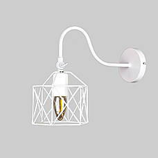 Біле бра на вигнутому тримачі (56-WPR101F3-1 WH), фото 2