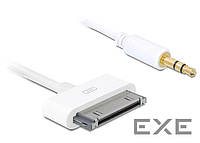 Кабель Delock 30pin_Apple-Jack 3.5mm 3pin M/M 1.0m, D=3.0mm, белый (70.08.2702-1)