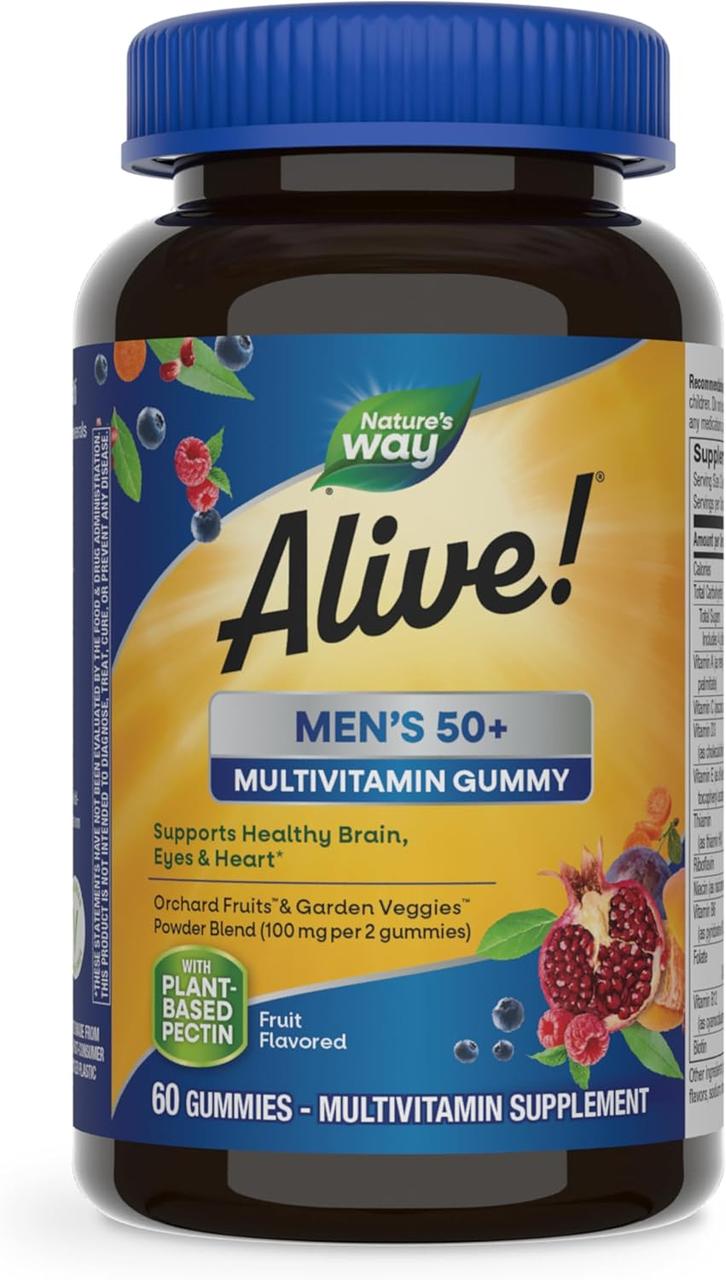 Nature's Way Alive! Men's 50+ Multivitamin Gummy 60 цукерок