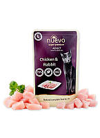 Влажный корм Nuevo Adult Chicken and Rabbit пауч с курицей и кроликом для кошек, 85 г