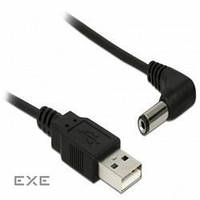 Кабель питания устройств Delock USB2.0 A-Jack DC M/M,5.5x2.1mm Power 1.5m 90ё Cu (70.08.3578-1)