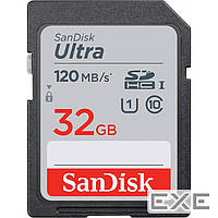 Карта памяти SANDISK 32GB SDHC class 10 Ultra (SDSDUN4-032G-GN6IN)