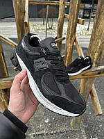 Чорні чоловічі кросівки New Balance 2002r, замшеві кросівки Нью Беланс, повсякденні кросівки весна осінь
