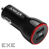 Зарядное устройство Anker PowerDrive 2 24W 2xUSB V3 (Black) (A2310G11)