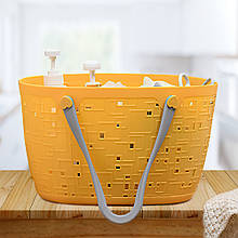 Універсальний кошик для зберігання з гумовими ручками великий 50208-0148, Жовтий (WAN)