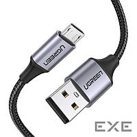 Дата кабель USB 2.0 AM to Micro 5P 2.0m US290 Aluminum Braid Black Ugreen (60148)