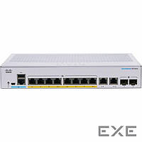 Комм утатор Cisco CBS350Managed 8-port GE, PoE (67W), 2x1G Combo (CBS350-8P-2G-EU)