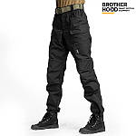 Штани тактичні військові для ЗСУ Brotherhood UTP 2.0 ріп-стоп чорний, фото 5