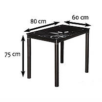 Стіл DAMAR чорний/чорний каркас 80X60, фото 5