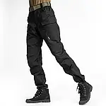 Штани тактичні військові для ЗСУ Brotherhood UTP 2.0 ріп-стоп чорний, фото 3