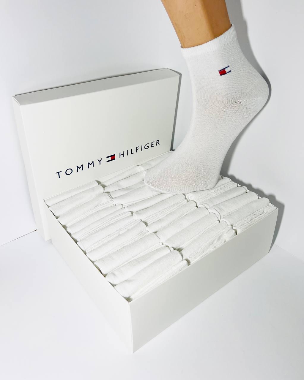 Набір з 30 пар чоловічих демісезонних середніх шкарпеток Tommy_Hilfiger розмір 43-46 білі
