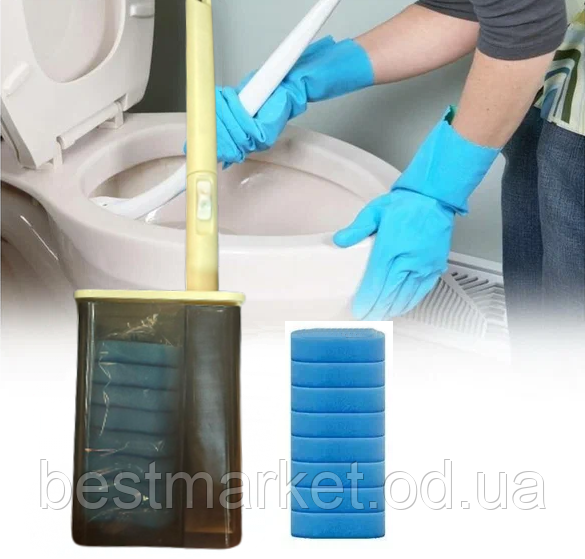 Універсальна щітка для унітаза з підставкою та змінними насадками Toilet Brush Єршик для унітаза