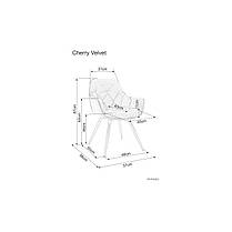 Стілець CHERRY VELVET чорний каркас/антична троянда BL.52, фото 3