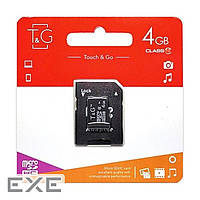 Карта памяти T&G 4 GB microSDHC Class 10 + SD-adapter (TG-4GBSDCL10-01)