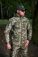 Куртка тактическая SoftShell (Пиксель), демисезонная куртка софт шел водозащитная. Армейская куртка пиксель L