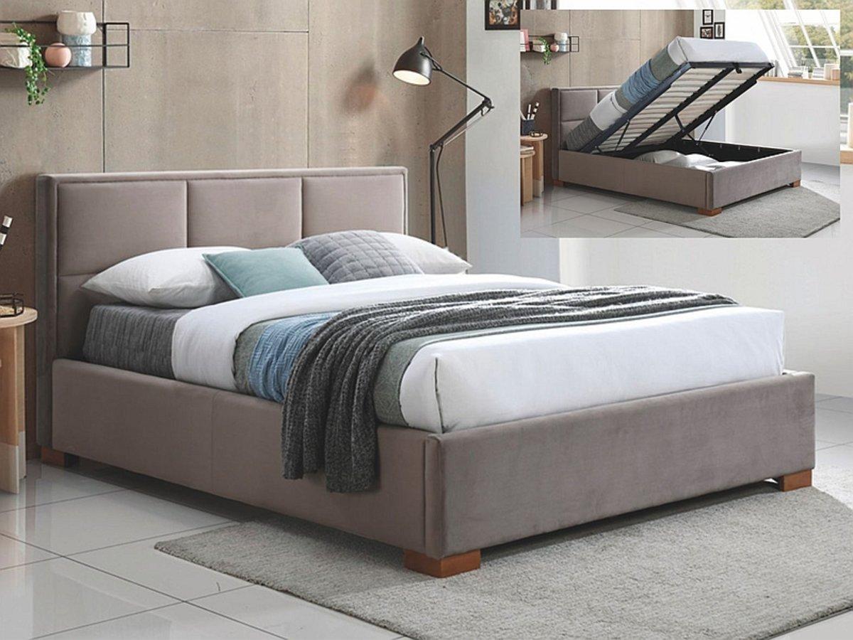 Ліжко MAISON VELVET 160*200 темний беж/дуб BL.40