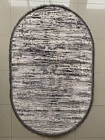 Ковер 2*3 серый цвет Diamond овал с коротким ворсом абстракция