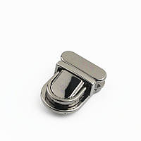 Замок для сумки язичок  33*26 мм колір чорний