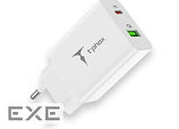 Зарядное устройство T-Phox Speedy 20W 2Ports Type-C+USB Charger (White) (Speedy 20W PD+USB)