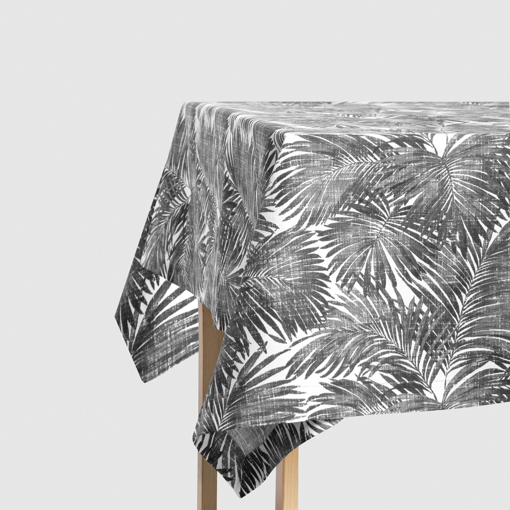 Скатертина 140х170 см IDEIA з плямо і водовідштовхувальним просоченням бавовна сіра, фото 1